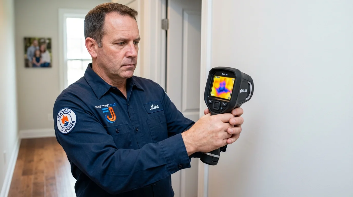 Thermal imaging leak detection by Johns Plumbing LLC in Yorktown